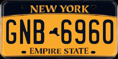 NY license plate GNB6960