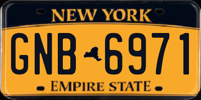 NY license plate GNB6971