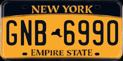 NY license plate GNB6990