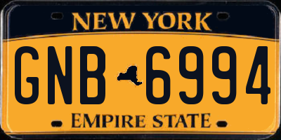 NY license plate GNB6994