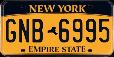 NY license plate GNB6995