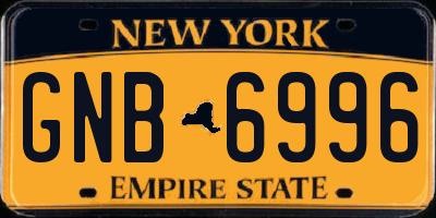 NY license plate GNB6996