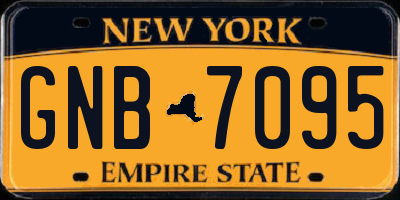 NY license plate GNB7095