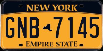 NY license plate GNB7145