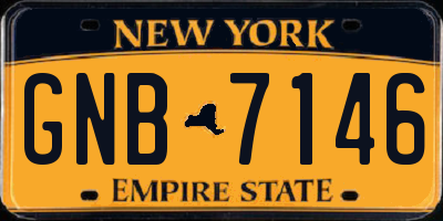 NY license plate GNB7146