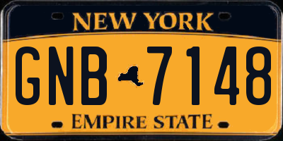 NY license plate GNB7148