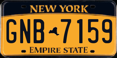 NY license plate GNB7159