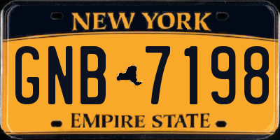 NY license plate GNB7198