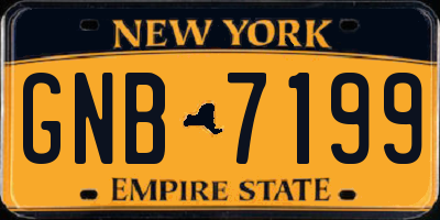 NY license plate GNB7199