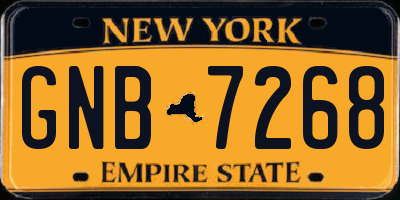 NY license plate GNB7268
