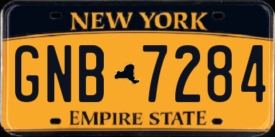 NY license plate GNB7284