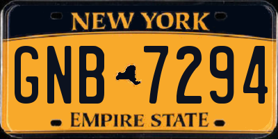 NY license plate GNB7294