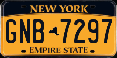 NY license plate GNB7297