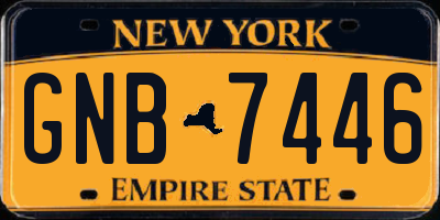 NY license plate GNB7446