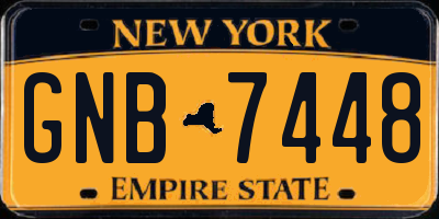 NY license plate GNB7448