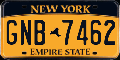 NY license plate GNB7462