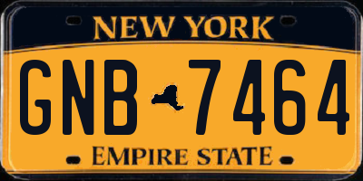 NY license plate GNB7464