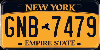 NY license plate GNB7479