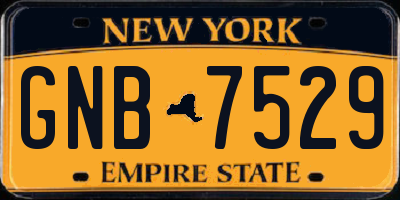 NY license plate GNB7529