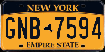 NY license plate GNB7594