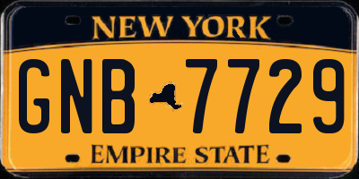 NY license plate GNB7729