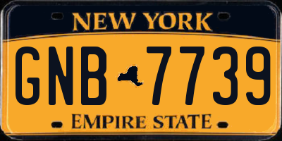 NY license plate GNB7739