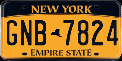 NY license plate GNB7824