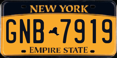 NY license plate GNB7919