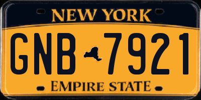 NY license plate GNB7921