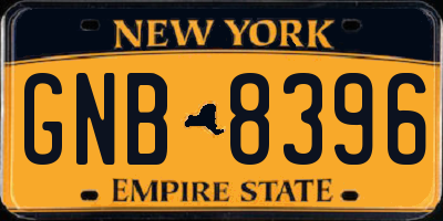 NY license plate GNB8396