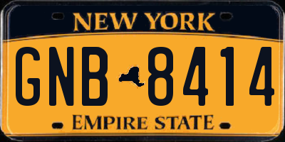 NY license plate GNB8414