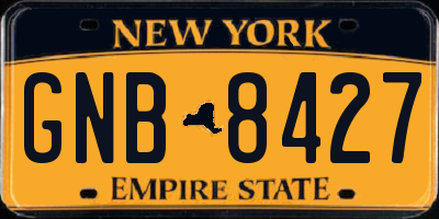 NY license plate GNB8427