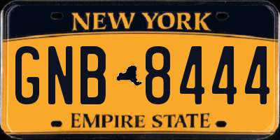 NY license plate GNB8444