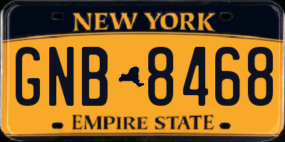 NY license plate GNB8468