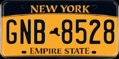 NY license plate GNB8528