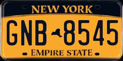 NY license plate GNB8545