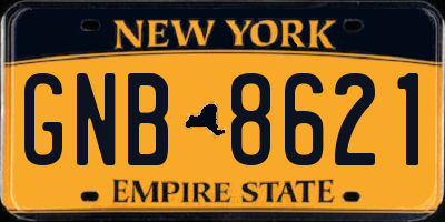 NY license plate GNB8621