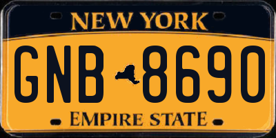 NY license plate GNB8690