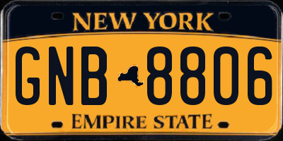 NY license plate GNB8806
