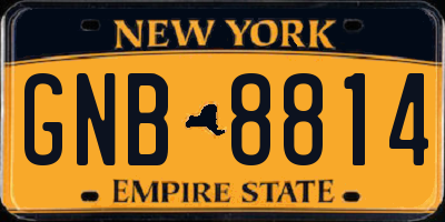NY license plate GNB8814
