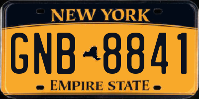 NY license plate GNB8841