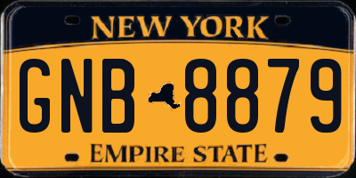 NY license plate GNB8879