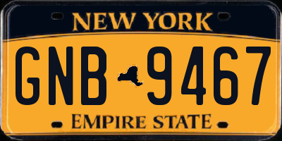 NY license plate GNB9467