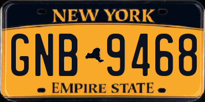 NY license plate GNB9468