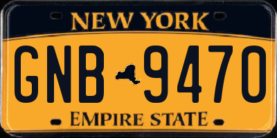 NY license plate GNB9470