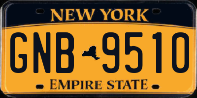 NY license plate GNB9510