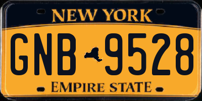 NY license plate GNB9528