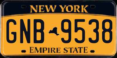 NY license plate GNB9538