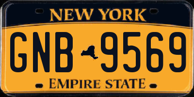 NY license plate GNB9569