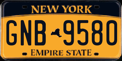 NY license plate GNB9580